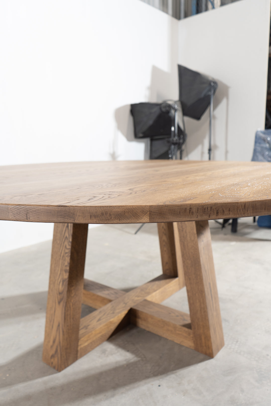 72" Trapezoid Round Dining Table