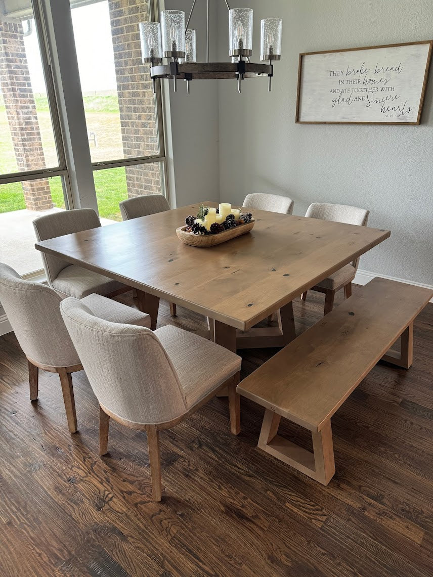 72" Trapezoid Square Dining Table