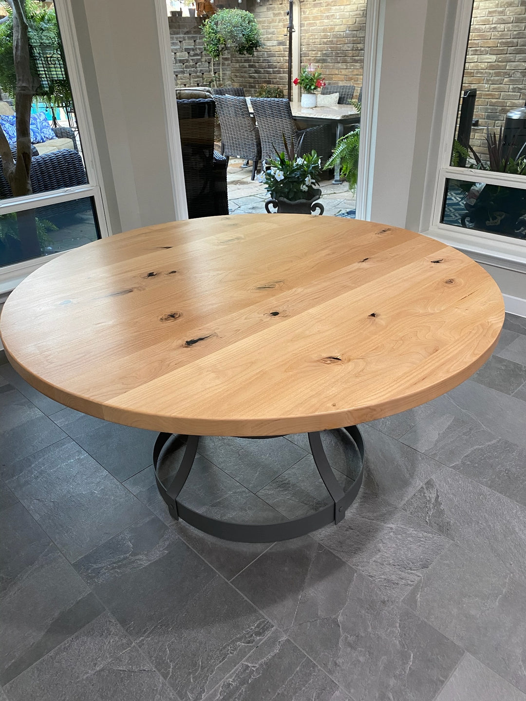 Steel Ring Round Dining Table