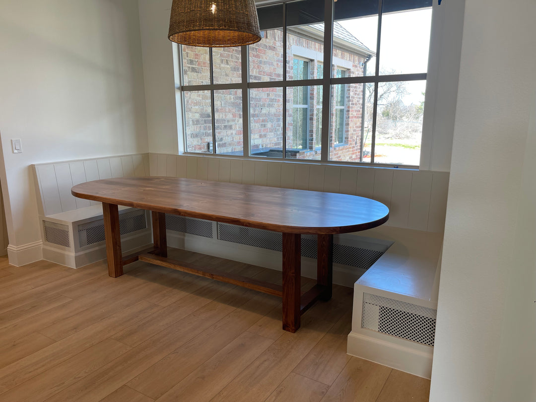 Oval Banquette Dining Table