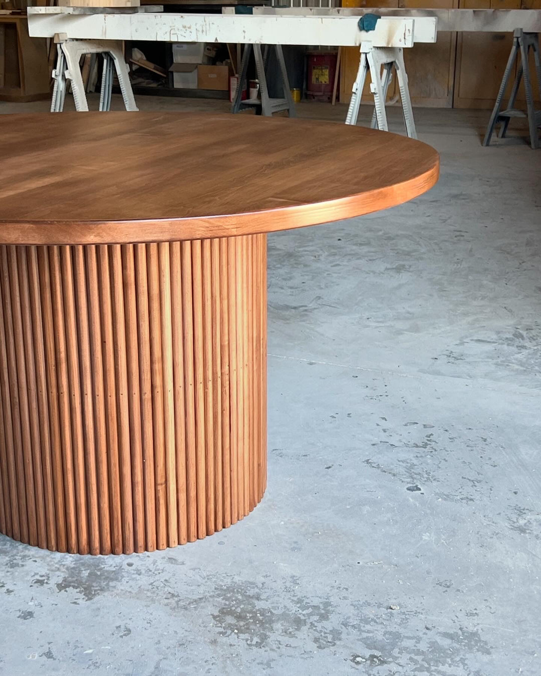 Fluted Round Dining Table