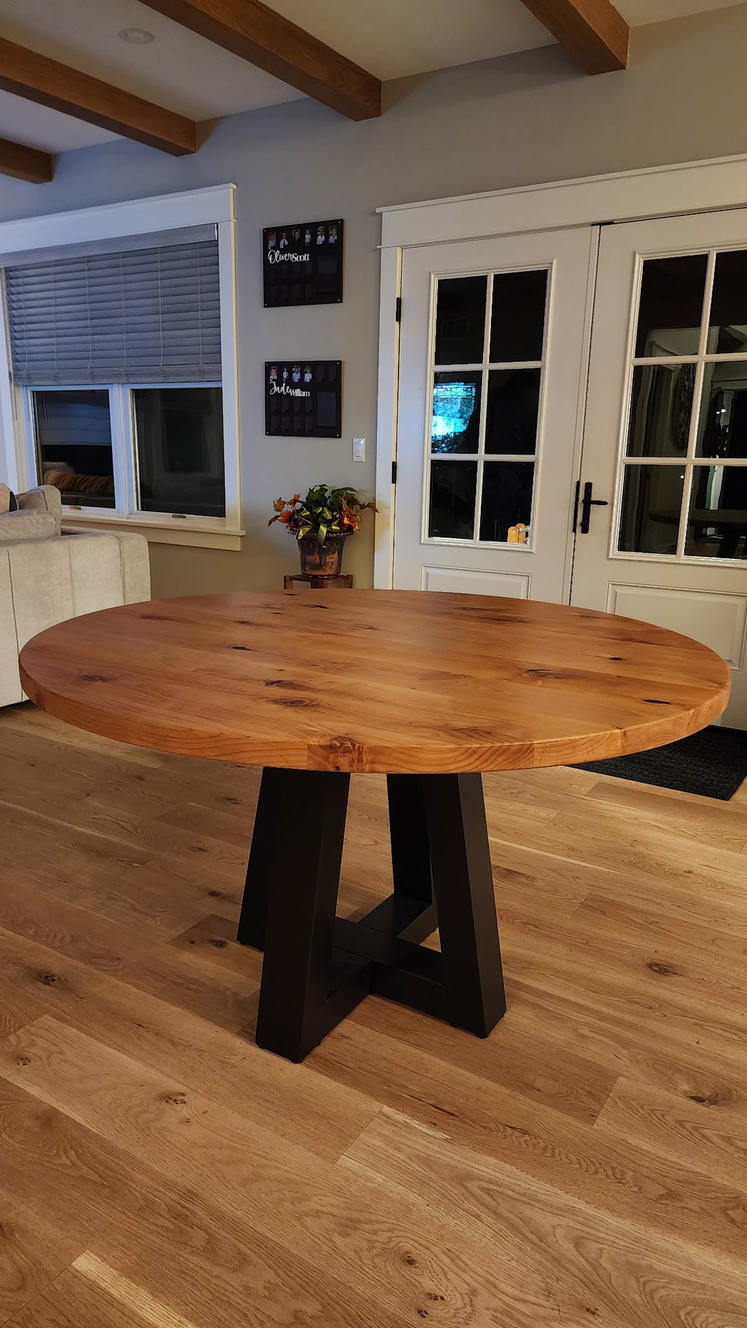 Trapezoid Round Dining Table