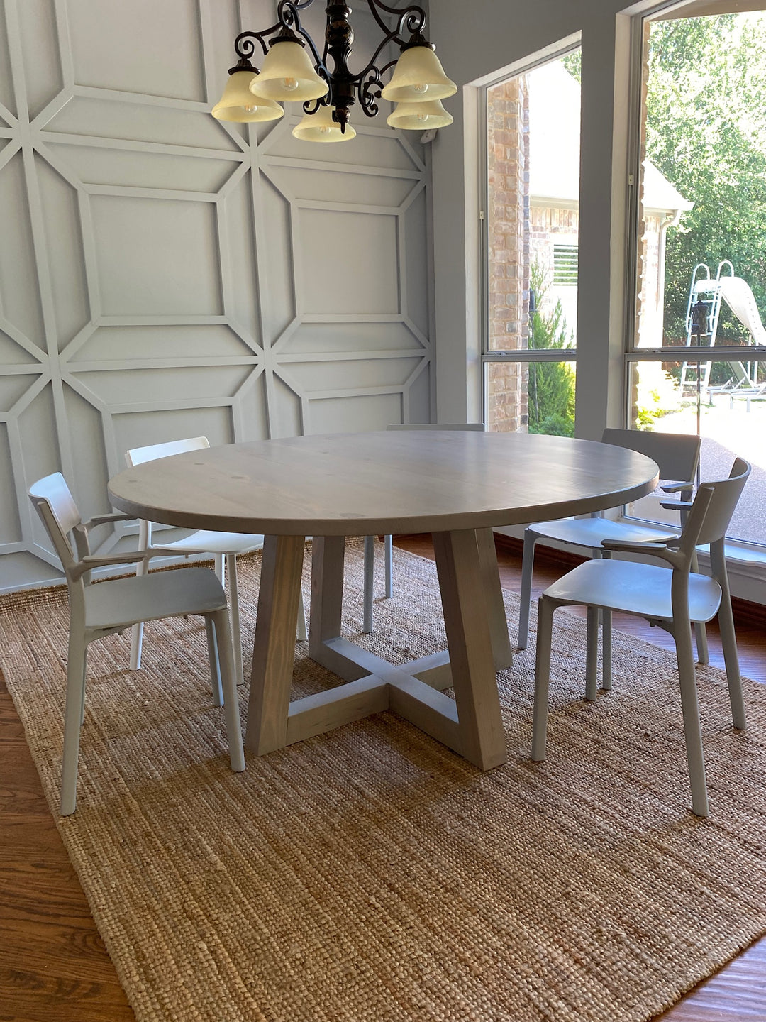 Trapezoid Round Dining Table