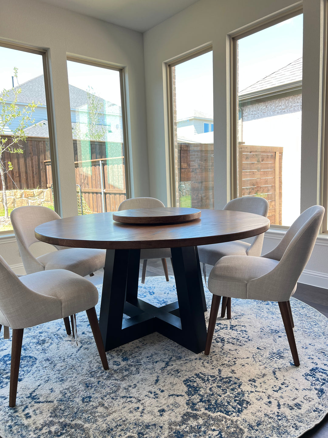 Trapezoid Round Dining Table