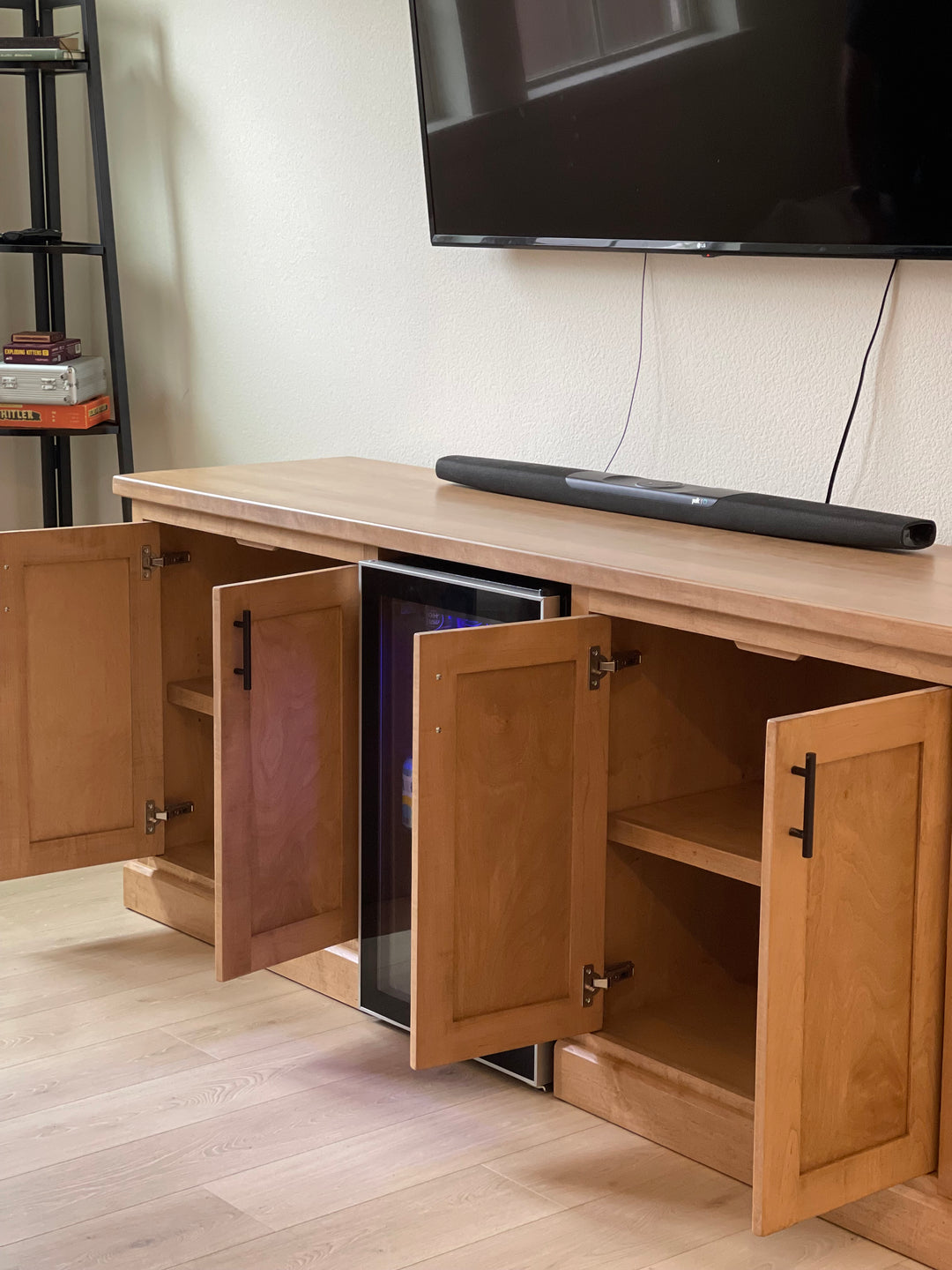 Credenza with Mini-Fridge Space