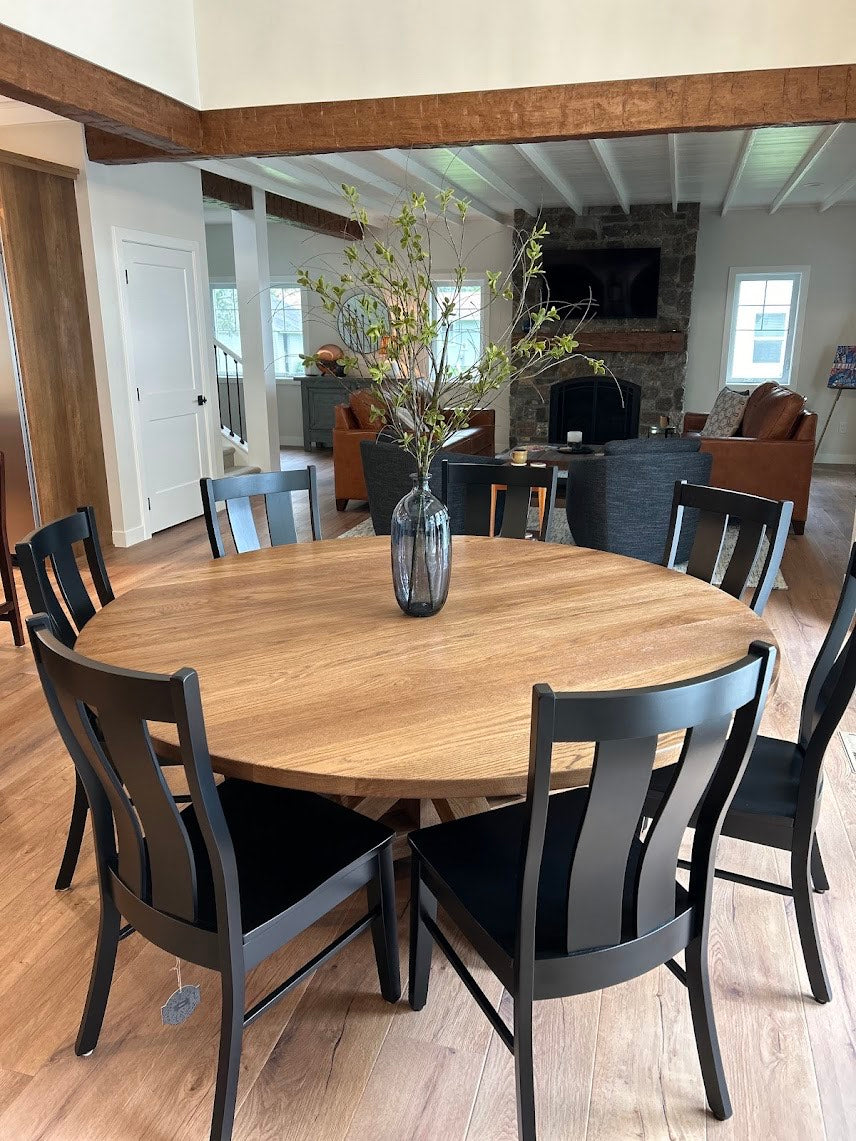 Brown and Black Round Dining Table Brown and Black Round Dining Table