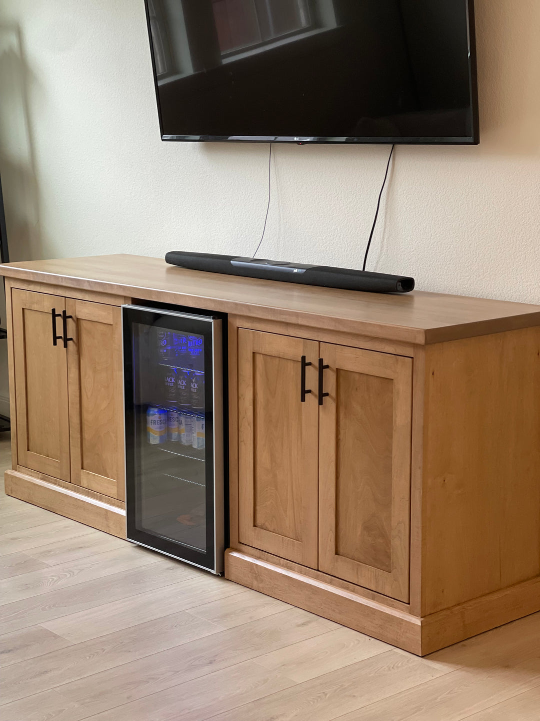 Credenza with Mini-Fridge Space