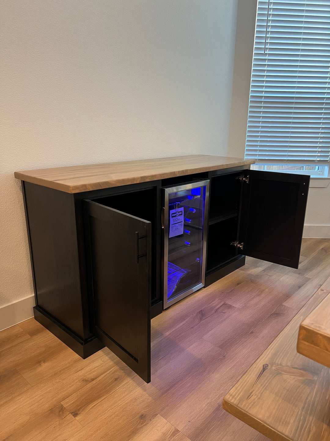Credenza with Mini-Fridge Space