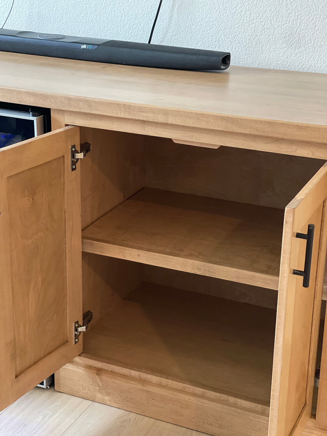 Credenza with Mini-Fridge Space