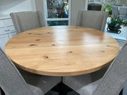 Steel Ring Alder Round Dining Table