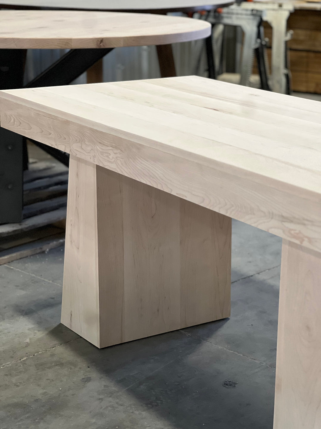 Maple Wood Desk with Drawers