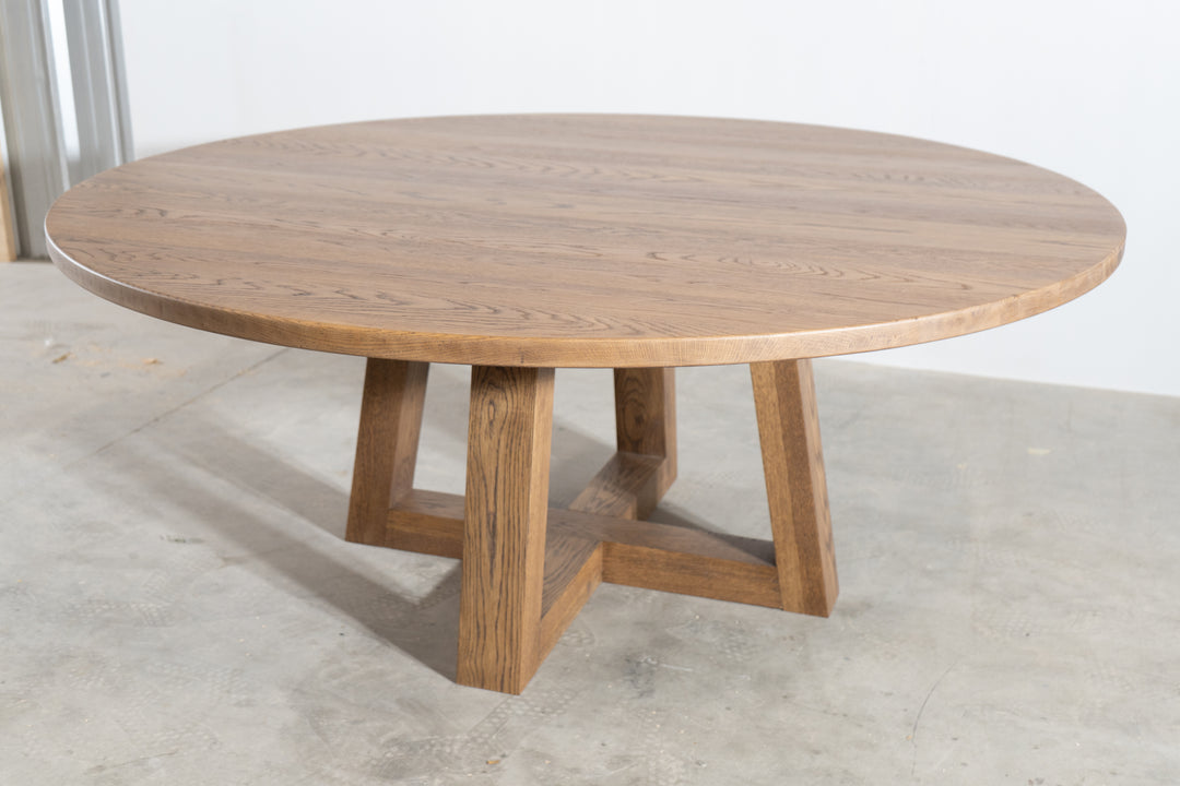 72” Trapezoid Round Dining Table