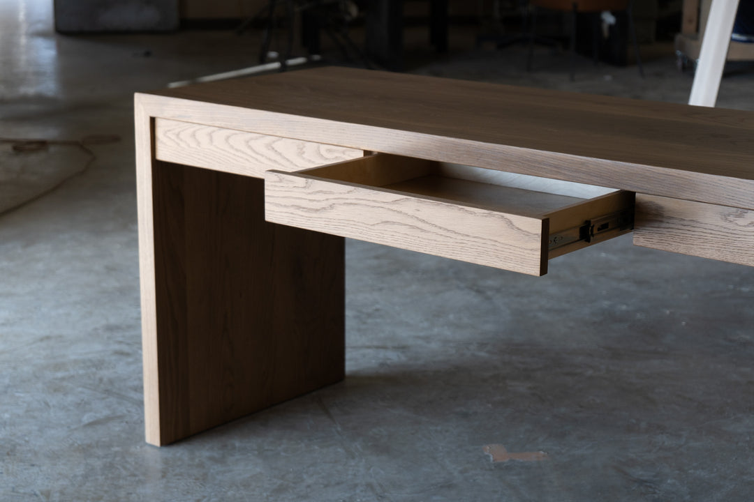 Waterfall Desk with Drawers