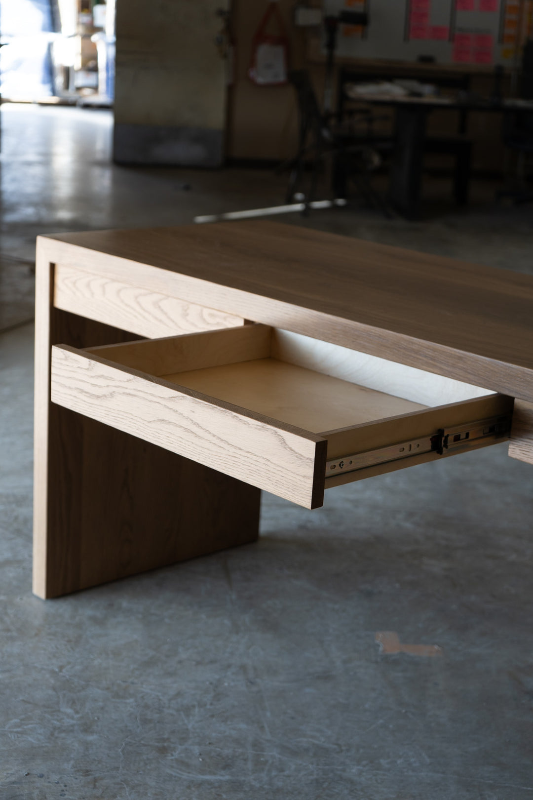 Waterfall Desk with Drawers