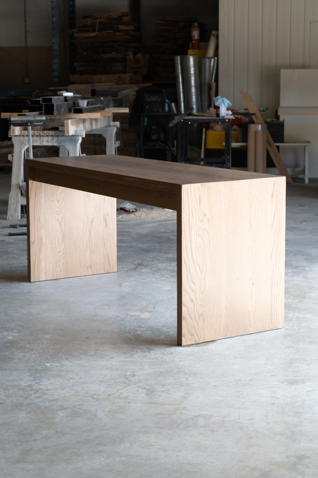 Waterfall Desk with Drawers