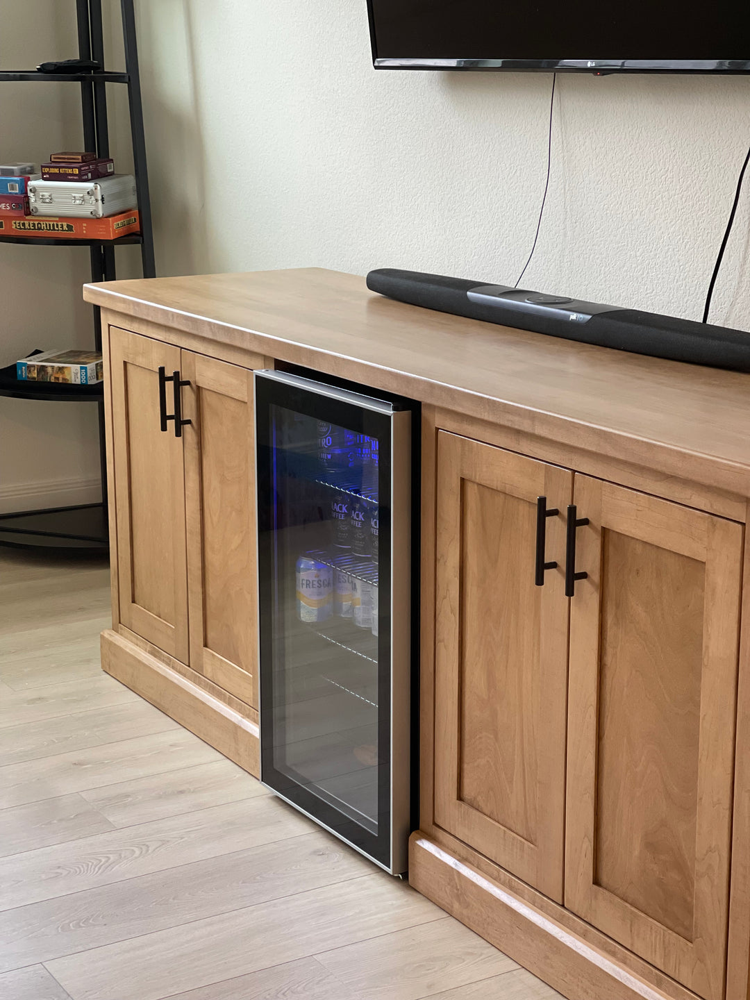 Credenza with Mini-Fridge Space