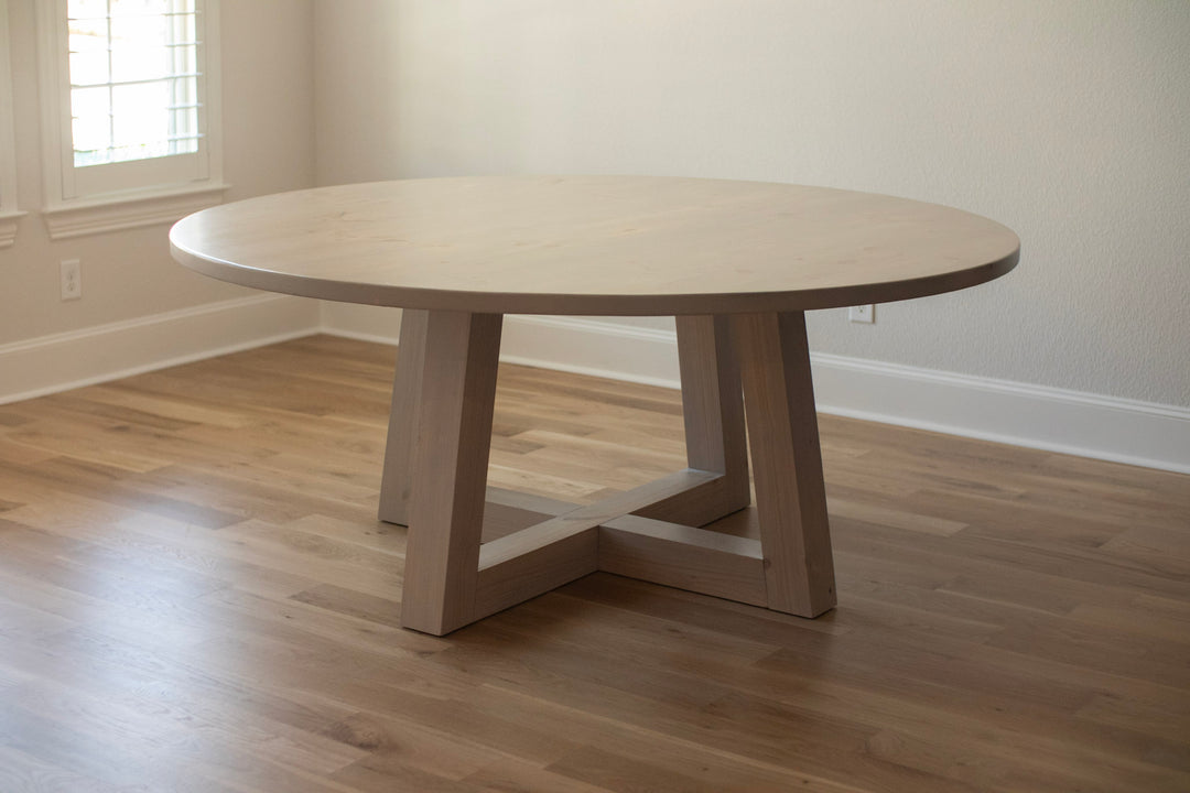 72" Trapezoid Round Dining Table