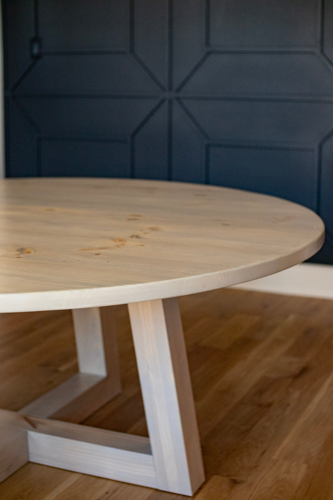 72" Trapezoid Round Dining Table