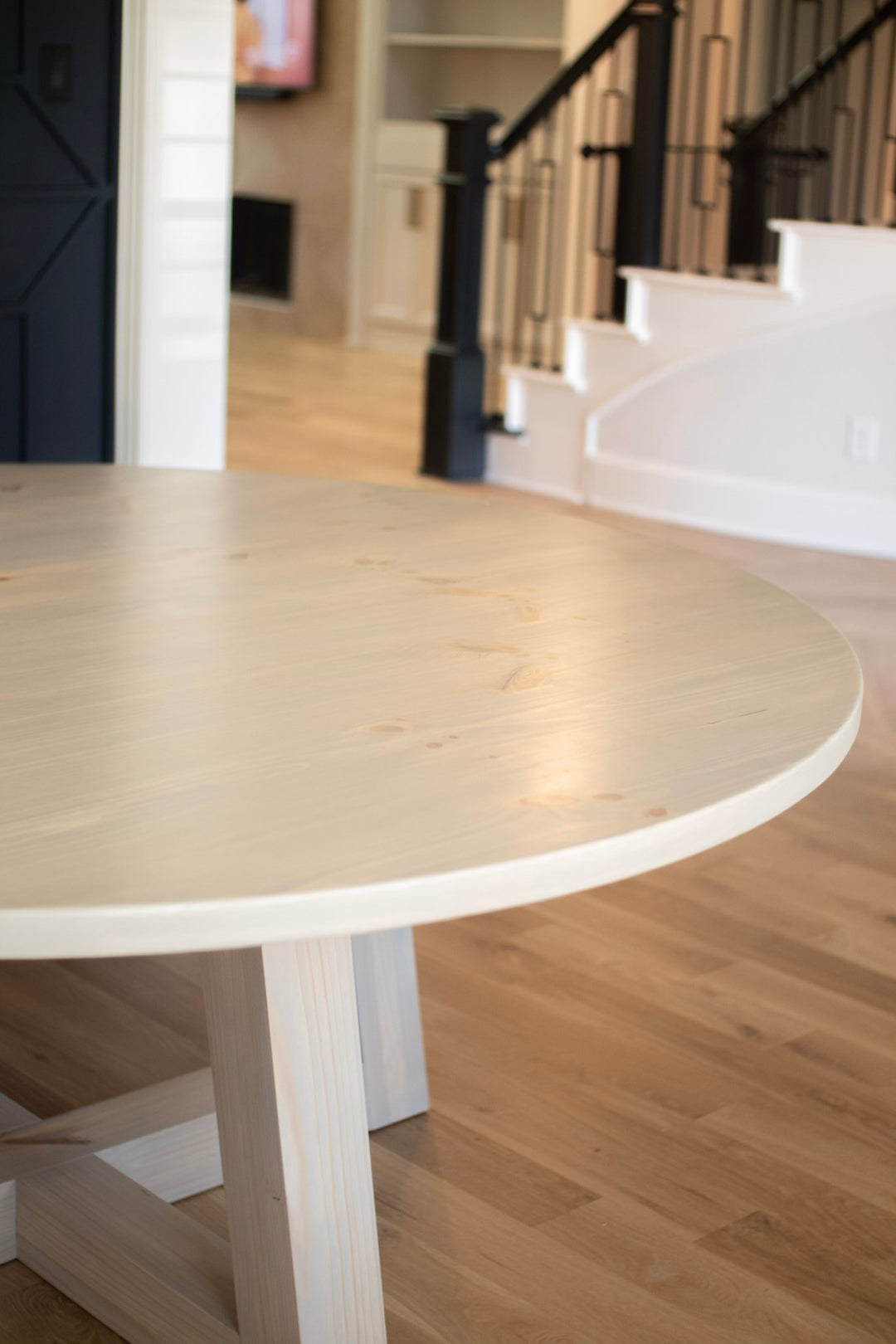 72" Trapezoid Round Dining Table