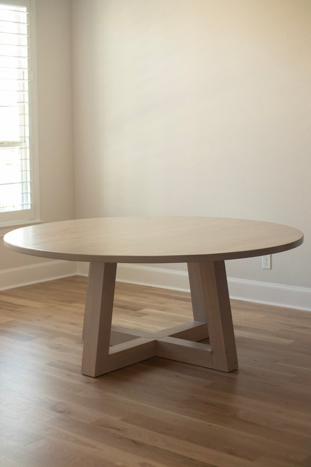 72" Trapezoid Round Dining Table
