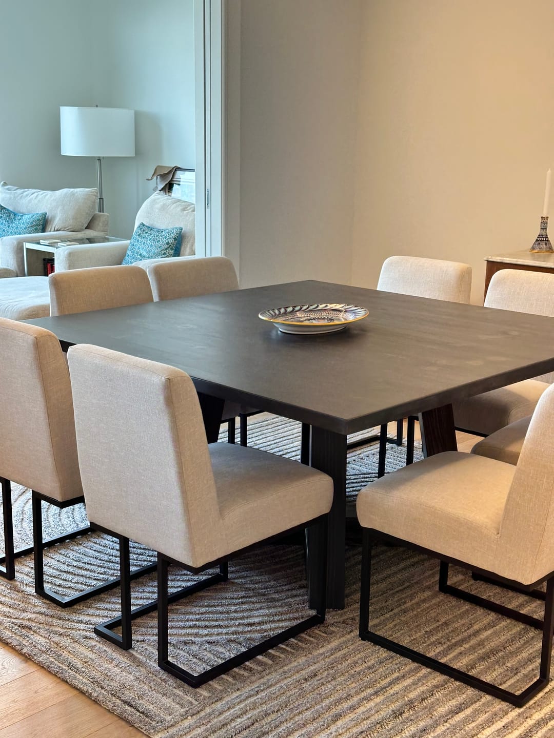 Trapezoid Square Dining Table