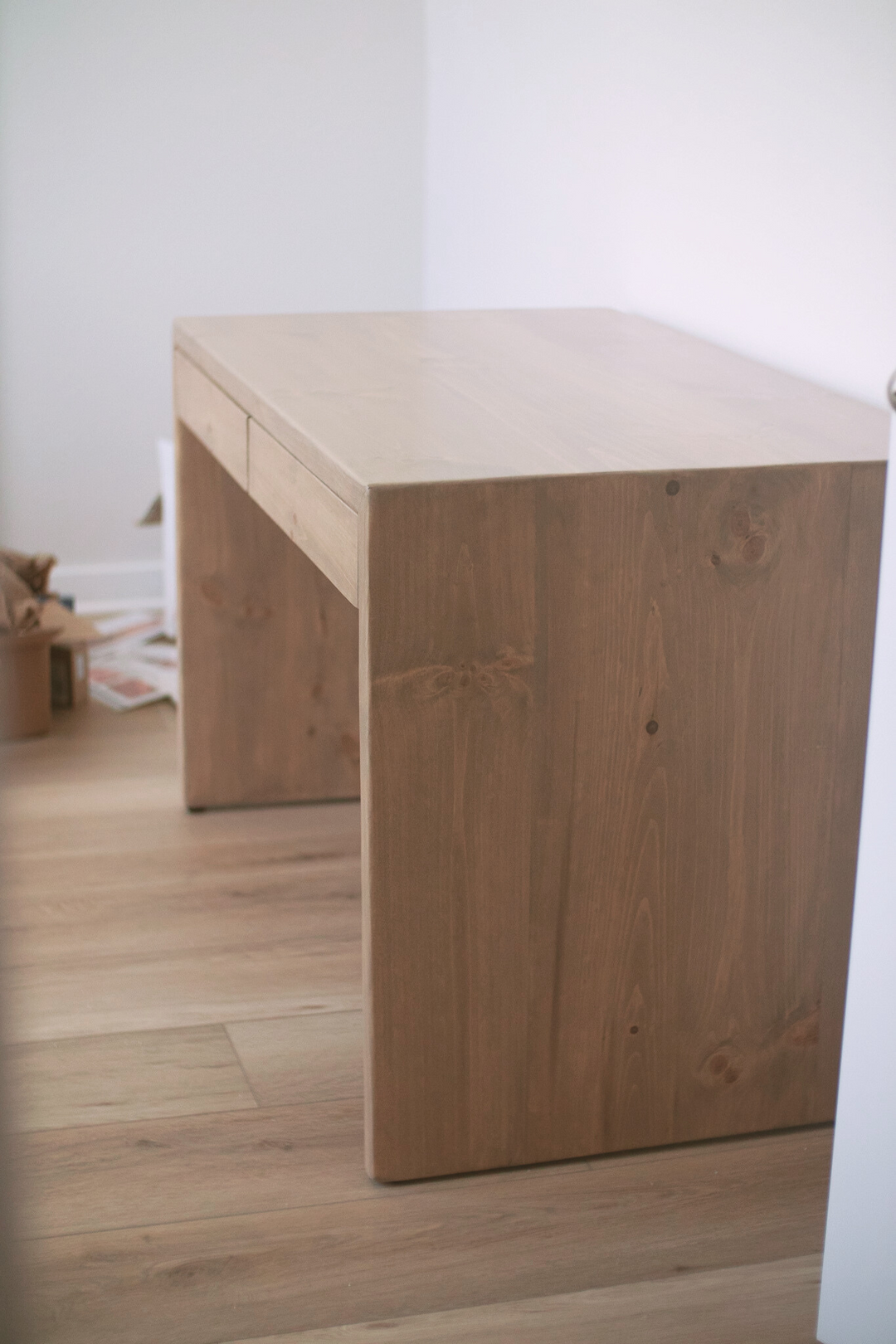 Waterfall Desk with Drawers