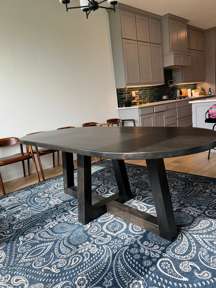 Modern Oval Trapezoid Dining Table