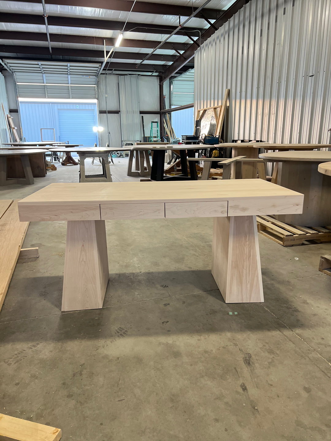 Maple Wood Desk with Drawers – The Woodhills by David V.