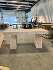 Maple Wood Desk with Drawers