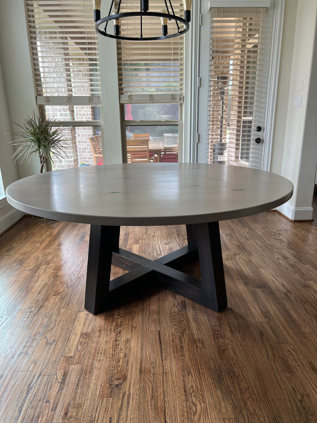 72” Trapezoid Round Dining Table