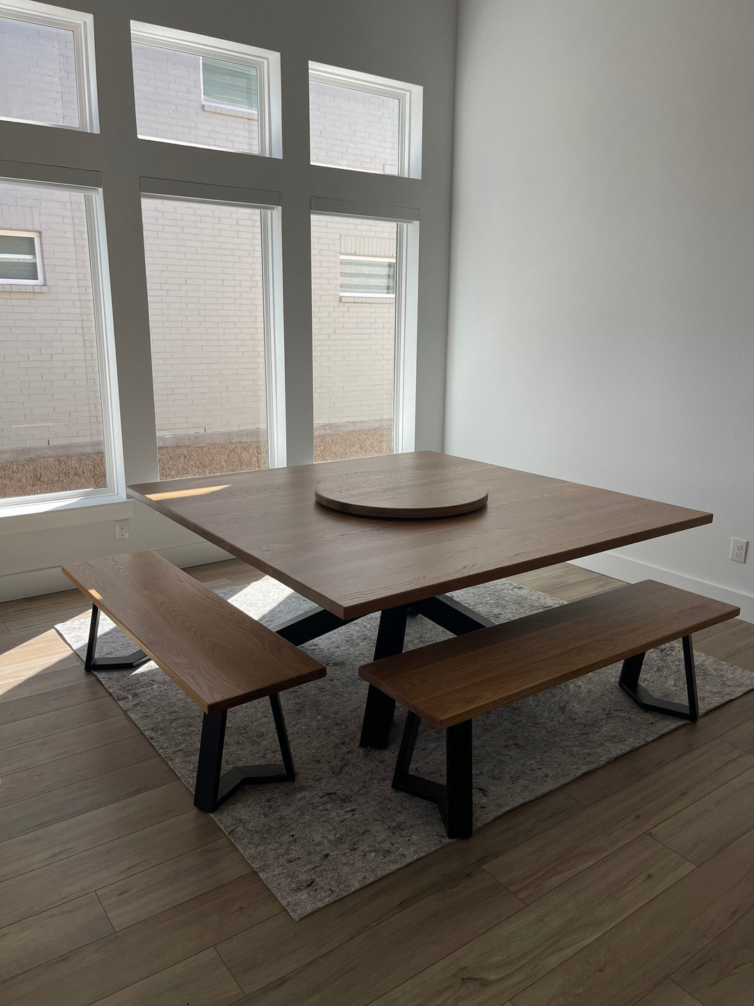 Modern Square Dining Table - White Oak in Natural Stain