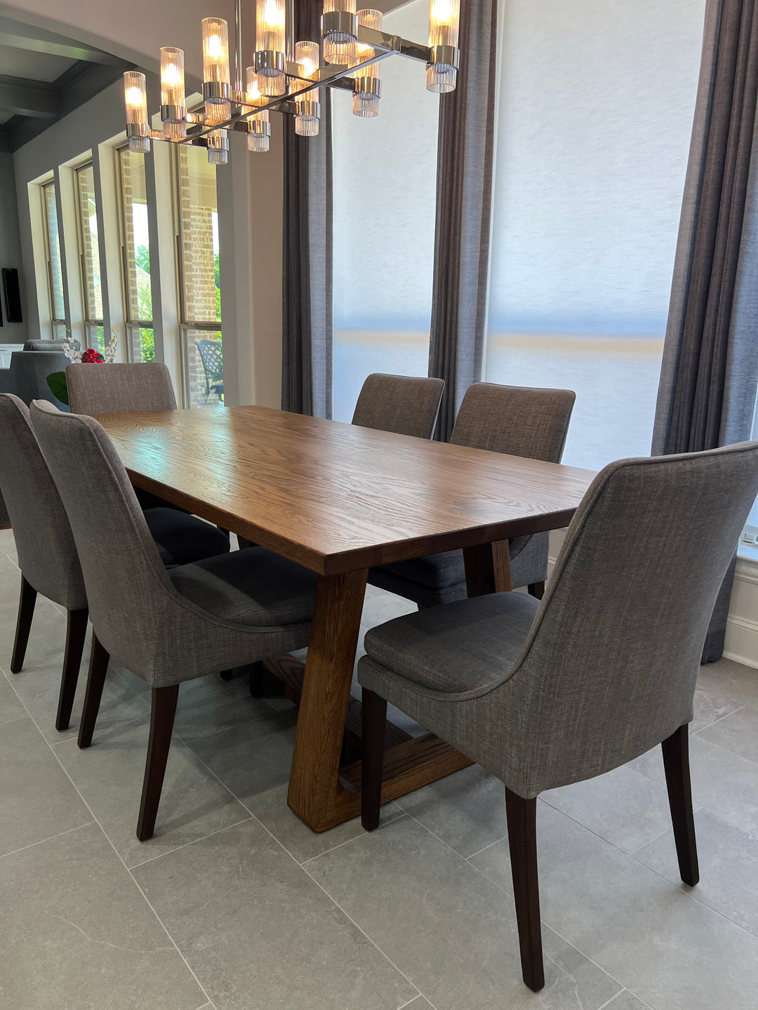 Curved Trapezoid Dining Table