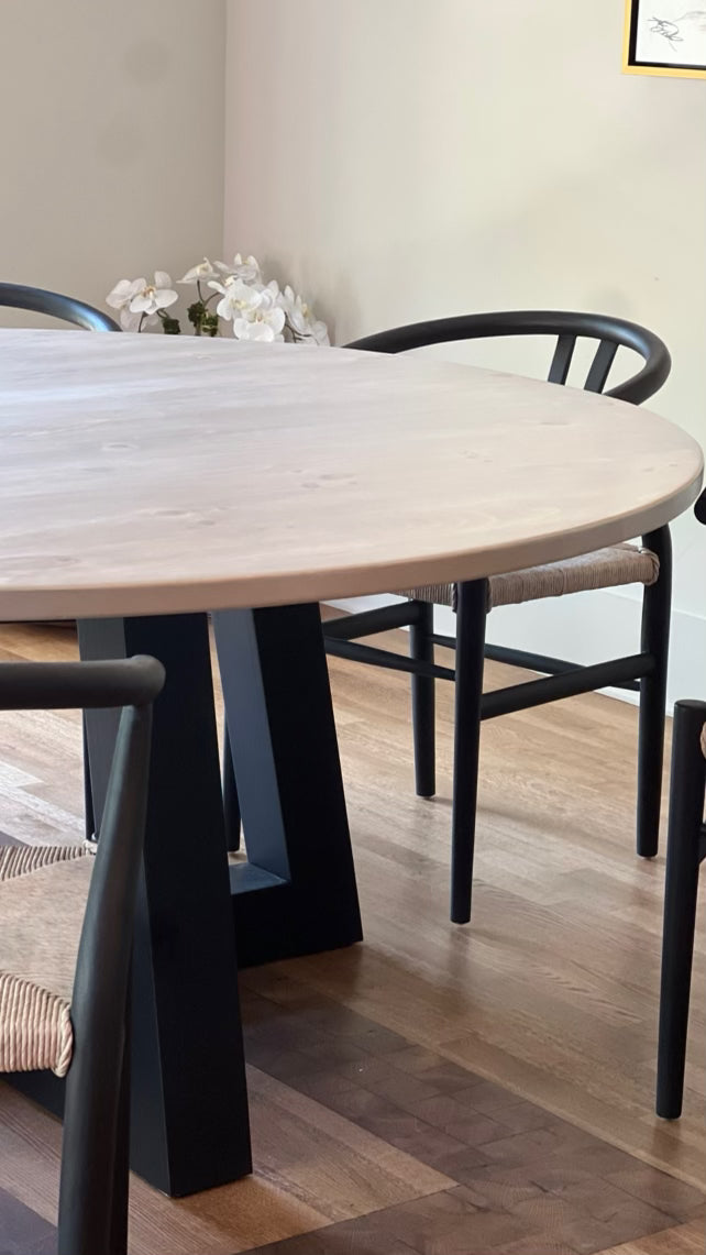 Trapezoid Round Dining Table