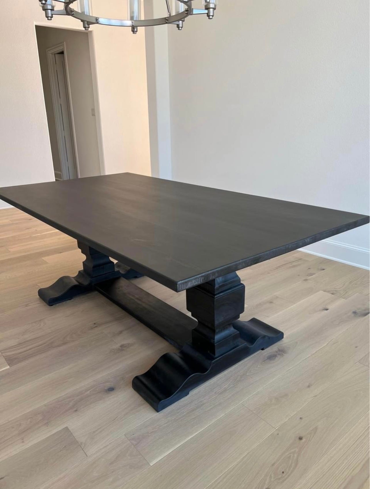 Olson pine solid wood dining table discount