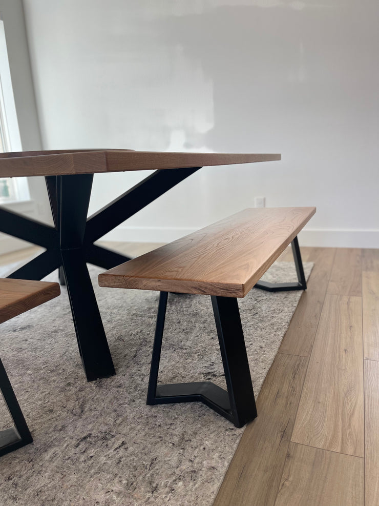 72” White Oak Square Modern Dining Table